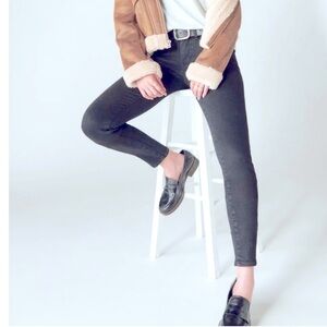 NWT Lucky Brand Black Mid Rise Ava Skinny Jeans Size 28/6